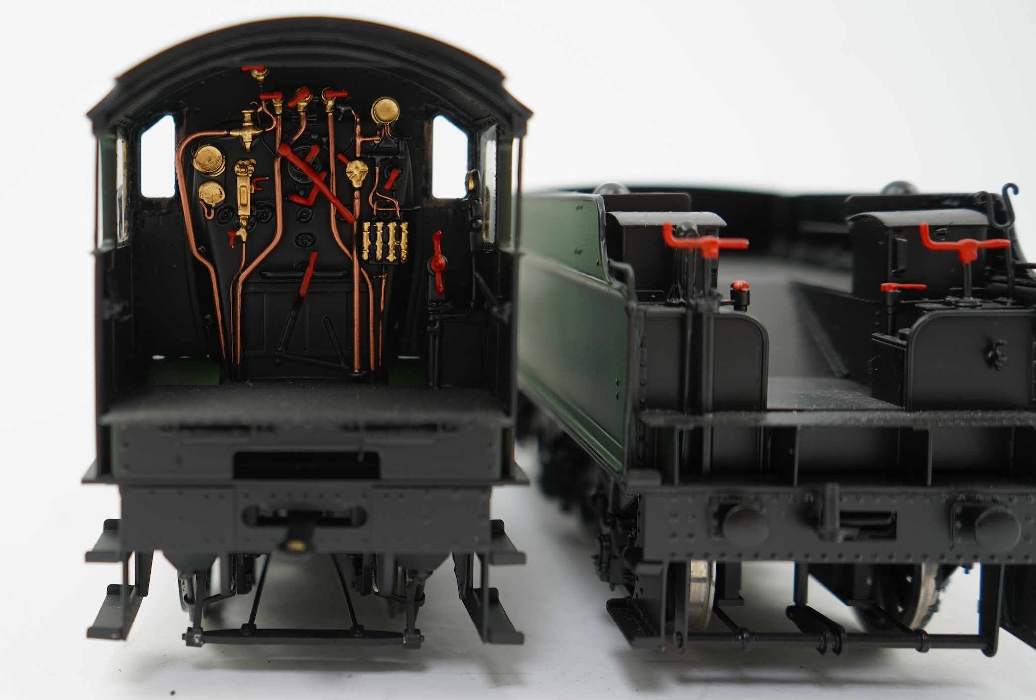 An 0 Gauge model of GWR Manor Class, Garsington Manor 7817, 4-6-0 tender locomotive, powered for two rail operation.